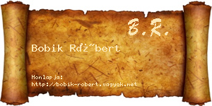 Bobik Róbert névjegykártya