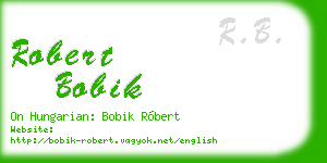 robert bobik business card