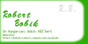robert bobik business card